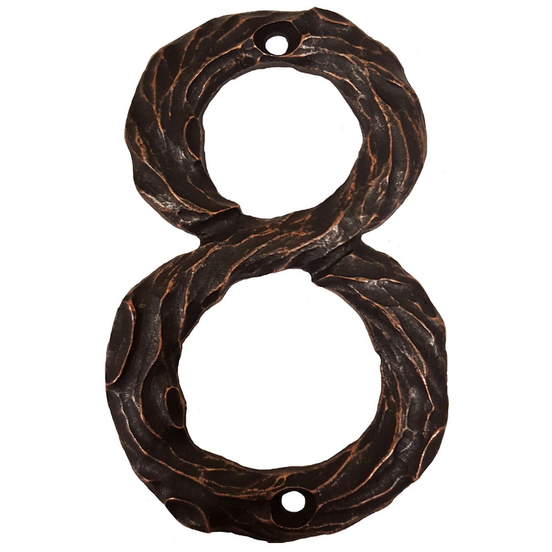 LHN8-ORB Log House Number 8, Oil Rubbed Bronze, 1 piece